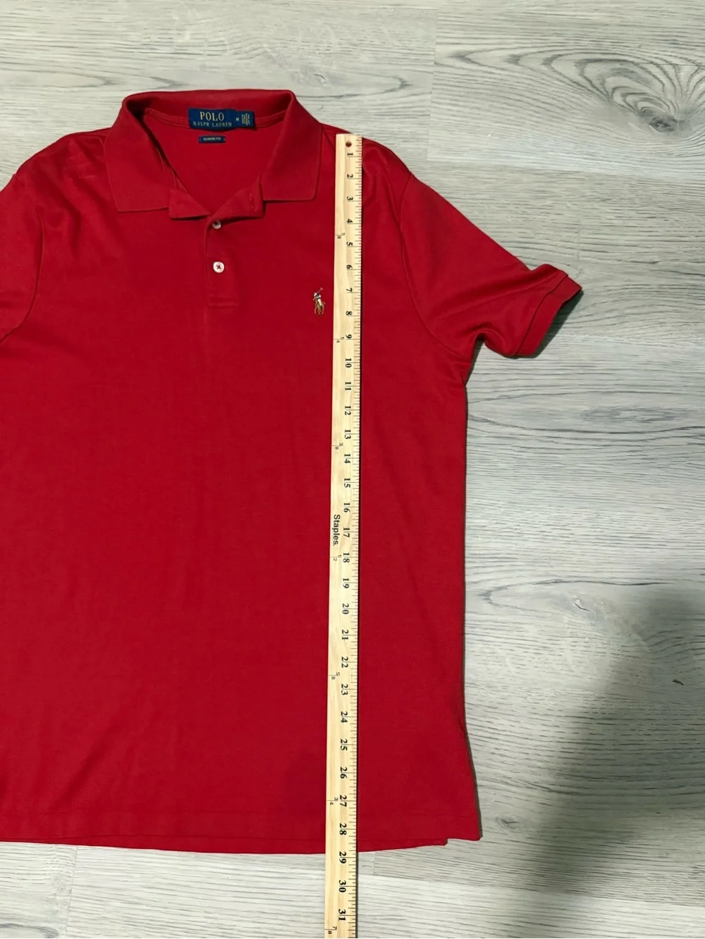 Men’s Ralph Lauren Red Short-Sleeve Polo Shirt size Medium